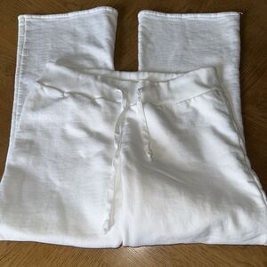 Brandy Melville White Woman’s Sweat Pants 100% Cotton Size S